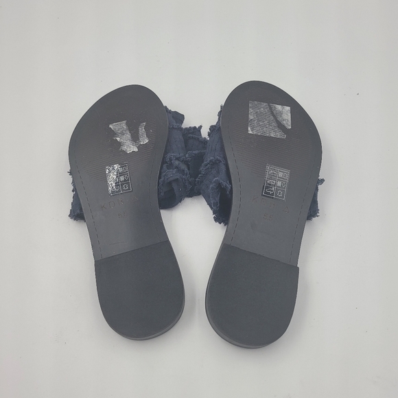 Kelsi Dagger Brooklyn Women's Black Navy Revere Bow Topped Slide Size 5.5 - Picture 8 of 10